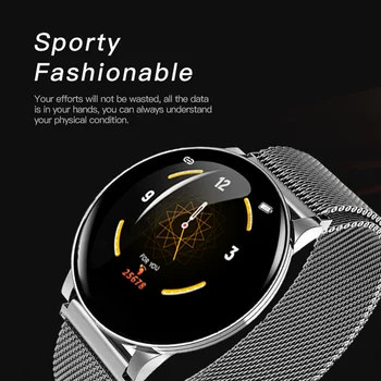 Gosear Apyrankės Apyrankės W8 Vandeniui Smart Žiūrėti Smartwatch Sport Fitness Tracker su Nerūdijančio Plieno Dirželis 1.3 colių Ekranas