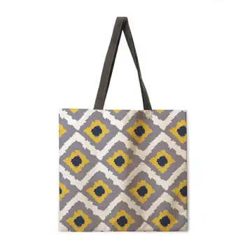 Grafiti geometrinis spausdinimo maišelį laisvalaikio rankinės lady pečių maišą mados paplūdimio krepšys sulankstomas pirkinių krepšys