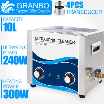 Granbo Naujausias Ultragarso 10L litro 360W 110/220V Ultragarsinis Švaresnis Su Šildytuvu ir Laikmatis įrangos Metalinių dalių Odontologijos klinika