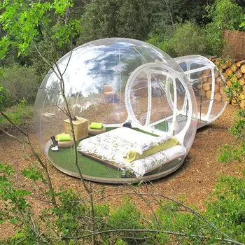 Gražus Burbulas Palapinė Su Ventiliatoriumi Parduoti Aukščiausios Kokybės Pripučiamos Burbulas Medžio 3M/4M/5M Dia Varpelio Palapinė Burbulas Dome House Kempingas Palapinė