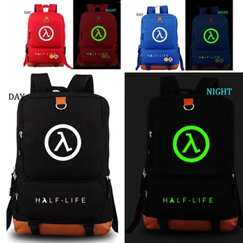 HALF LIFE mokyklos maišą noctilucous kuprinė studentų mokyklos krepšys Nešiojamojo kompiuterio kuprinė Kasdien kuprinė