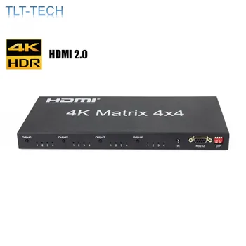 HDMI 2.0 Matricos 4X4 HDMI Matricos 4X4 HDMI Splitter Perjungiklį 4 4 iš Matrica su RS232&EDID valdymas HDCP 2.2 4KX2K/60HZ HDR