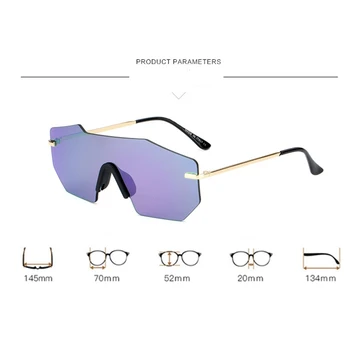 HDTANCEN Naujas Mados unisex akiniai nuo saulės vyrai moterys dizaineris retro taškus veidrodis frameless vairavimo akinius oculos de sol
