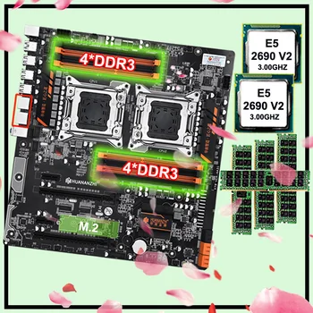 HUANANZHI X79-8D Dual CPU Lizdo motininė Plokštė Bundle 2 Procesoriai Xeon E5 2690 V2 Didelis Markės RAM 64G(4*16G) 1866 RECC Geriausi Combo