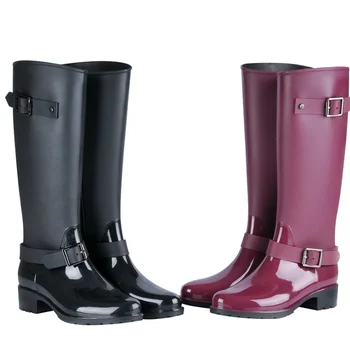 HUANQIU Pavasario žieminiai batai, prekės dizainas vidurio blauzdos batai studentų zip lietaus batai preppy batus moteris sagtis gumos rainboots ZLL345