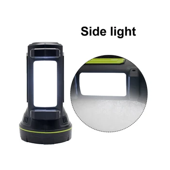 Handheld LED Žibintuvėlis USB Įkraunamas LED Prožektoriai, Žibintai Nešiojamas Žibintuvėlis su šoniniu Šviesos Lauko Kempingas Žibinto Lemputė