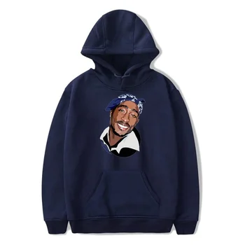 Harajuku Hoodies Tupac 2Pac Vyrų Hoodies Moterų Streetwear Juokinga Hoodies Hip-Hop Drabužius Mergaitėms Žiemos Palaidinukė Megztinis