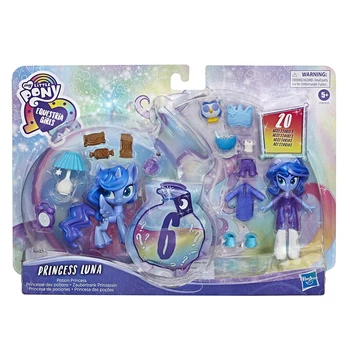 Hasbro My Little Pony Equestria Merginos Princess Luna Celestia Gėrimas Princess Nustatyti, Mini Ponis Lėlės Žaislas su 20 Priedai