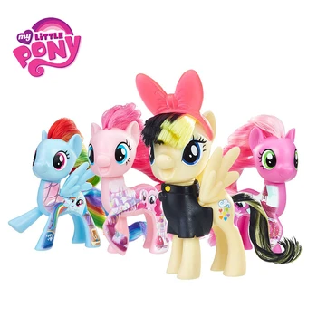 Hasbro My Little Pony Žaislai, Draugystė, Magic Rainbow Dash Pinkie Heartstring Retenybė PVC Veiksmų Skaičius, Kolekcionuojamos Lėlės Modelio