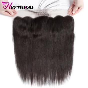 Hermosa Malaizijos Tiesūs Plaukai 3 Ryšulius Su Priekinės Uždarymo Remy Plaukų 13x4 Lce Frontals su Ryšulių Žmonių Plaukų