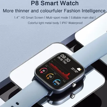 Hestia P8 Smart Watch Vyrai Moterys 1,4 colio Full Touch Fitness Tracker Širdies ritmo Monitoringo Sporto Laikrodžiai GTS už Xiaomi 