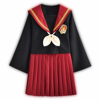 Ilgomis Rankovėmis Japonijos Pavasarį, Rudenį JK Vienodi Mokyklos Colleage Mergina Studentų Vienodas Magic Academy Slytherin Sailor Kostiumas