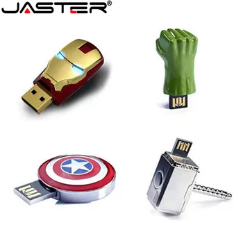 JASTER metalo Imituoti Amerikos Kapitono Shield USB atmintinė originalios memory stick karšto pardavimo animacinių filmų pendrive 4GB/8GB/16GB/32GB/64GB