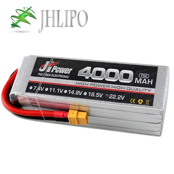 JH Lipo Baterija 4000mAh 75C/225C 2S 7.4 V 3S 11.1 V 4S 14.8 V 5S 18.5 V 6S 22.2 V Aukštas Lygis, Ličio Polimero Baterijų RC Valtis Automobilių
