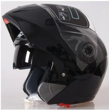 JIEKAI Mens visą veidą Motociklo Šalmas safty Dual Skydelis Dvigubo Objektyvo šalmas Lenktynių Moto lenktynės Motociklai Moto Dviračių Šalmai