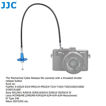 JJC vaizdo Kameros Jungtis Užrakto Atleidimo Kabelis Nuotolinio Valdymo Laido Fujifilm X100V X-T4 XT4 X100F X100T X100S X-T2 X-Pro1 X-Pro2