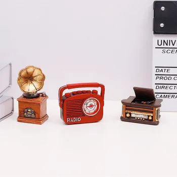 JO GYVENIMO Namų Puošybai Kūrybos Micro Kraštovaizdžio Imitacija Nostalgija Amatų Mini Retro Radijo Fortepijonas Fotoaparato Modelis Dovana Ornamentu