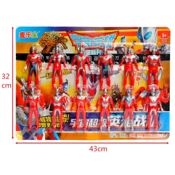 Japonija, Anime, 12 Vnt/Set Super Herojus Ultraman Lėlės Rinkinys Modelis Veiksmų Skaičius, Kolekcijų Vaikų Žaislai Altman