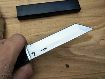Japonijos taktinis peilis Fiksuotais Ašmenimis Peiliai Ebony rankena, medinės juodoji kardžuvė aštrių kempingas medžioklės peilis serija įrankis samurajus stilius