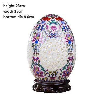 Jingdezhen porceliano vazos, dekoratyviniai papuošalai išskaptuotas pasisekė, kiaušiniai rankų įranga kambarį aksesuarai dovanos