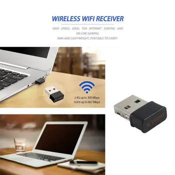 KARŠTO Mini USB WiFi Adapteris, 802.11 AC Dongle Tinklo plokštė 1200Mbps 2.4 G & 5G Dual Band Wireless Wifi Imtuvas Nešiojamas Desktop