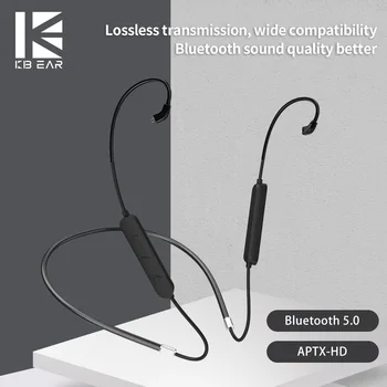 KBEAR S1 Bluetooth 5.0 Atnaujintas Ausinių Kabelį Belaidžio 2PIN/TFZ/MMCX ausinių kabelį APTX-HD tech KBEAR KS2 KB04 TRI I3 I4