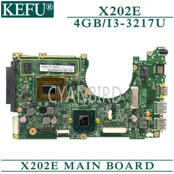 KEFU X202E originalus mainboard ASUS X200E X201E S200E X201EP su 4GB-RAM I3-3217U Nešiojamas plokštė