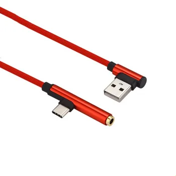 KEITHNICO 1PC USB C Tipo 3,5 mm Ausinių Lizdą, Aux-Garso Kabelis 