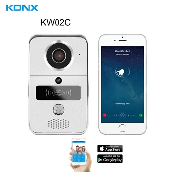 KONX KW02C 1080P H. 264 Smart WiFi Vaizdo Duris Telefono Ryšio Belaidį durų skambutį, Atrakinti IR SUPJAUSTYTI Naktinis Matymas, Judesio Decetion Signalizacijos
