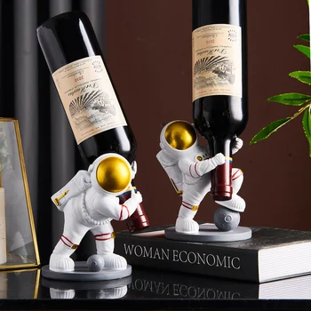 Kabinti Vyno Stiklo Laikiklis Astronautas Vyninės Vyno Butelio Stiklo Laikiklis Pelėsių Kūrybos Vyno Butelis Rack Savininko Namų Puošybai