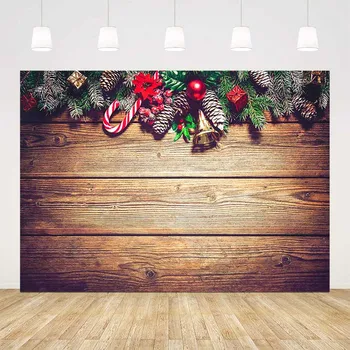 Kaimiškas medinių grindų fonas fotografijai Kalėdų pušies naujagimių potrait fotosesiją fotografijos studija, photocall