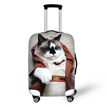 Karalienė stiliaus katė spaudinių padengti lagaminą Dulkėms vientisa Spalva Kelionės Bagažo Dangtis tinka 18-30inch lagaminas