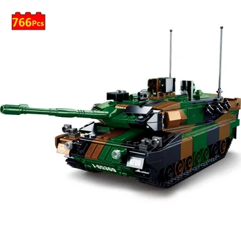 Karinės serijos II Pasaulinio Karo vokiečių 2-in-1 Leopard 2A4 A5 pagrindinis tankas 