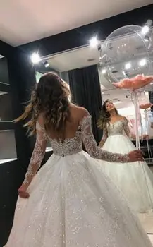 Karšto Naujas O Kaklo Linija, Vestuvių Suknelės, Princesė Vestuvių Suknelės Nuotaka Crystal Duobute Užsakymą, Kad Plius Dydis Vestuvių Suknelės
