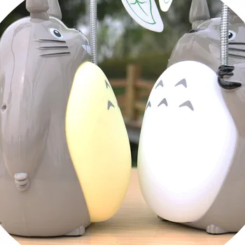 Kawaii Cartoon Mano Kaimynas Totoro Ventiliatorius Lempa Led Nakties Šviesos USB Skaitymo Stalo, Staliniai Šviestuvai Vaikams, Dovana, Namų Dekoro Naujiena