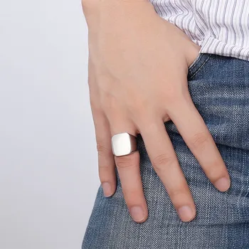 Kieto Juoda Kietas Vyrų Sandarinimo Žiedas Unikali Nerūdijančio Plieno Aikštėje Šaliai, Papuošalai JAV Dydis