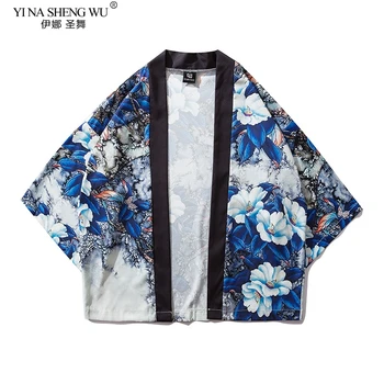 Kimono Naujos Konstrukcijos Japonijos Kimono Haori Yukata Cosplay Kostiumas Moterims, Vyrams, Vėsiais Vasaros Atsitiktinis Viršutinį Sluoksnį Harajuku Kimono Azijos Kostiumas