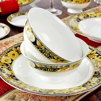 Kinija Jingde zhen 56 galvos kaulų kinijos stalo kostiumą, turtingas aukso vestuvių dovana housewarming
