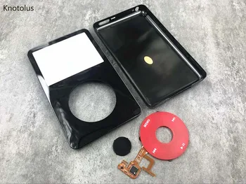 Knotolus juodo plastiko priekiniai U2 metalą būsto padengti raudona clickwheel juoda mygtuką iPod 5th gen video 30gb 60gb 80gb