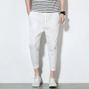 Korėjos Haremo Stiliaus Kelnės Vyrams Jogger Plius Dydis 5XL Vasaros Kelnės Blauzdos Ilgis Haremshose Streetwear Mens Poilsiu XXXXL