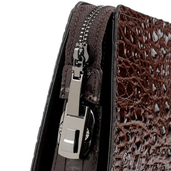 Krokodilo modelis vyrų sankabos krepšys slaptažodį piniginės natūralios odos piniginės 