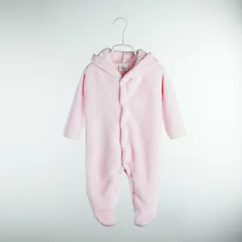 Kūdikiams žiemą šiltas Vilnos Drabužių Rinkinys Berniukams animacinių filmų drabužius mergina kūdikių jumpsuit vienos lyties naujagimio jumpsuits su skrybėlės rožinė