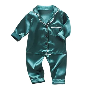 Kūdikių Drabužiai nustatyti Sleepwear Rinkiniai Bamblys Kūdikių Berniukų Žiemą, Rudenį ilgomis Rankovėmis Kietas Viršūnes+Kelnės Pižama Sleepwear Komplektus 2019 VIRŠŲ