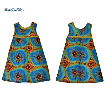 Kūdikių Mergaitės, A-Line Dresses heidi bazin Riche Afrikos Suknelės Vaikams, Vaikų Dashiki Afrikos Drabužių Užsakymą Kratinys Suknelė WYT213