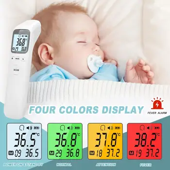 Kūdikių Nešiojamą Kaktos Termometras Infraraudonųjų spindulių Skaitmeninis LED Kūno Temperatūros Matuoklis Ne-kontaktinis Termometras Ginklą Vaikų, Suaugusiųjų Karščiavimas