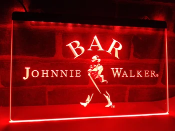 LA439 - BARAS Johnnie Walker Viskio LED Neon Light Pasirašyti namų dekoro amatai