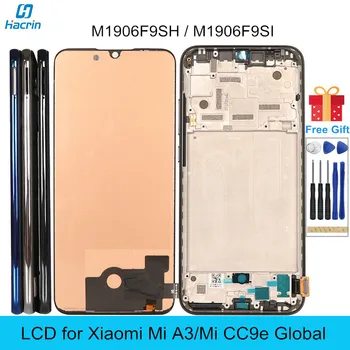 LCD Xiaomi Mi A3 Ekranas LCD su Rėmu Jutiklinio Ekrano Pakeitimas apie Xiaomi Mi A3 Mia3 CC9e Pasaulio M1906F9SH LCD Ekranas