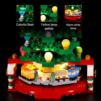 LED apšvietimo Komplektas LEGO 40338 kalėdų eglutė blokai aksesuarai (tik apšvietimo komplektas ,nr. blokai)