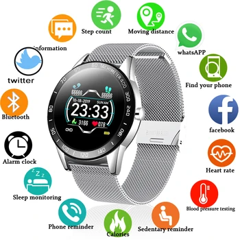 LIGE 2020 Naujas Smart Watch Vyrų OLED Spalvų Ekranas, Širdies ritmas, Kraujo Spaudimas Multi-Funkcija Režimas Sporto smartwatch fitness Tracker