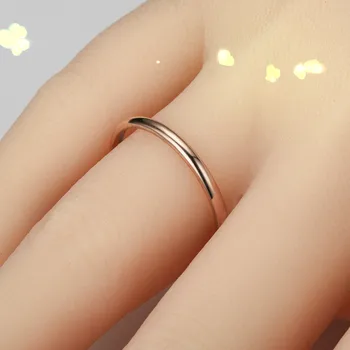 Labai gerai, Titano Plienas, Nerūdijantis Plienas Porų Žiedas Blizga Pusė Moterų Uodega Žiedas Stiliaus Rankų darbo Karšto Pardavimo Dovana Žiedas